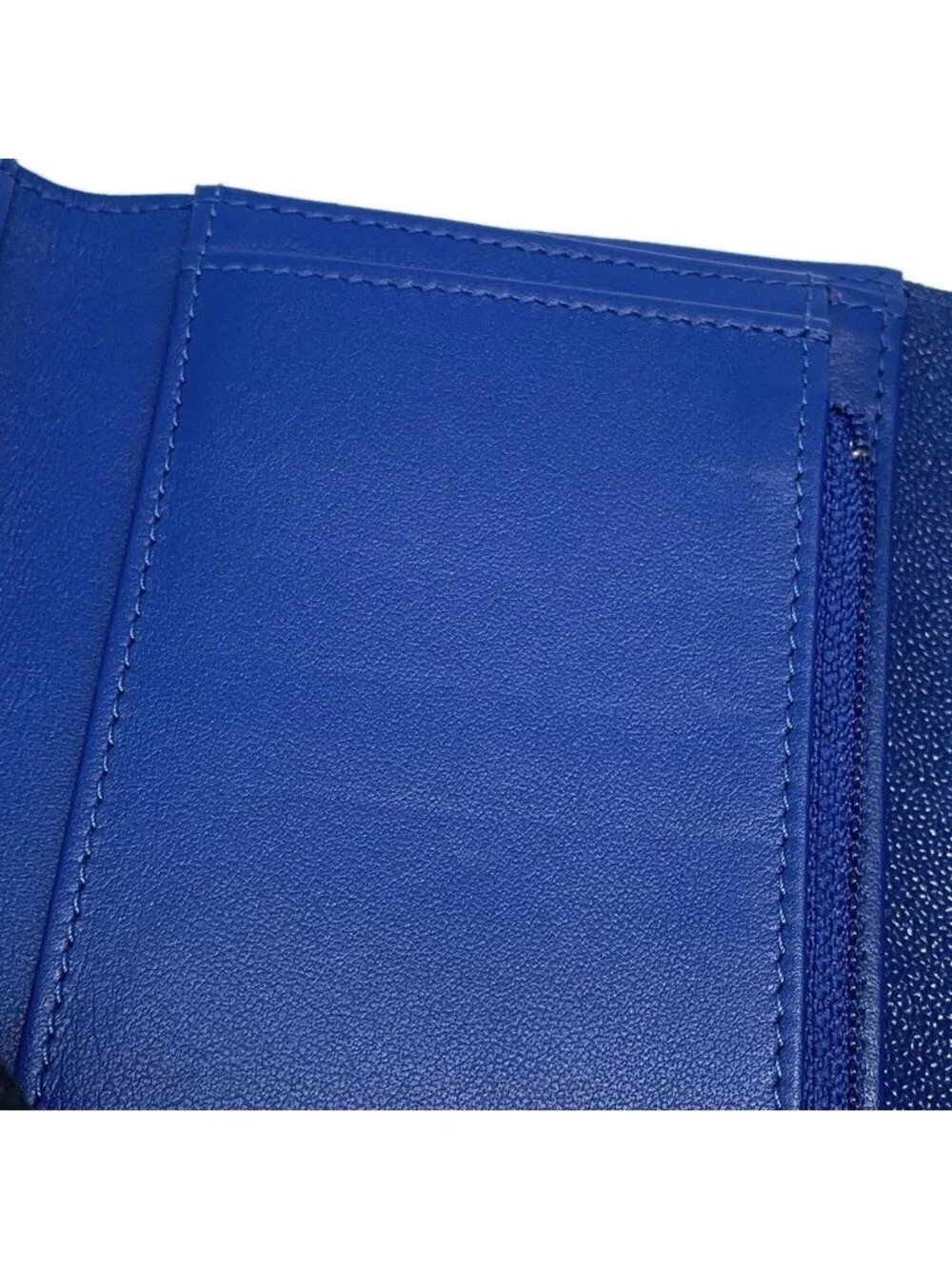 Chanel Trifold Wallet Boy CC Logo Quilted Caviar Leather